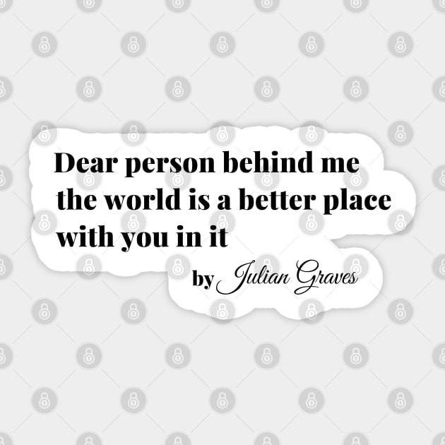 The World Is Better With You Sticker by Steve